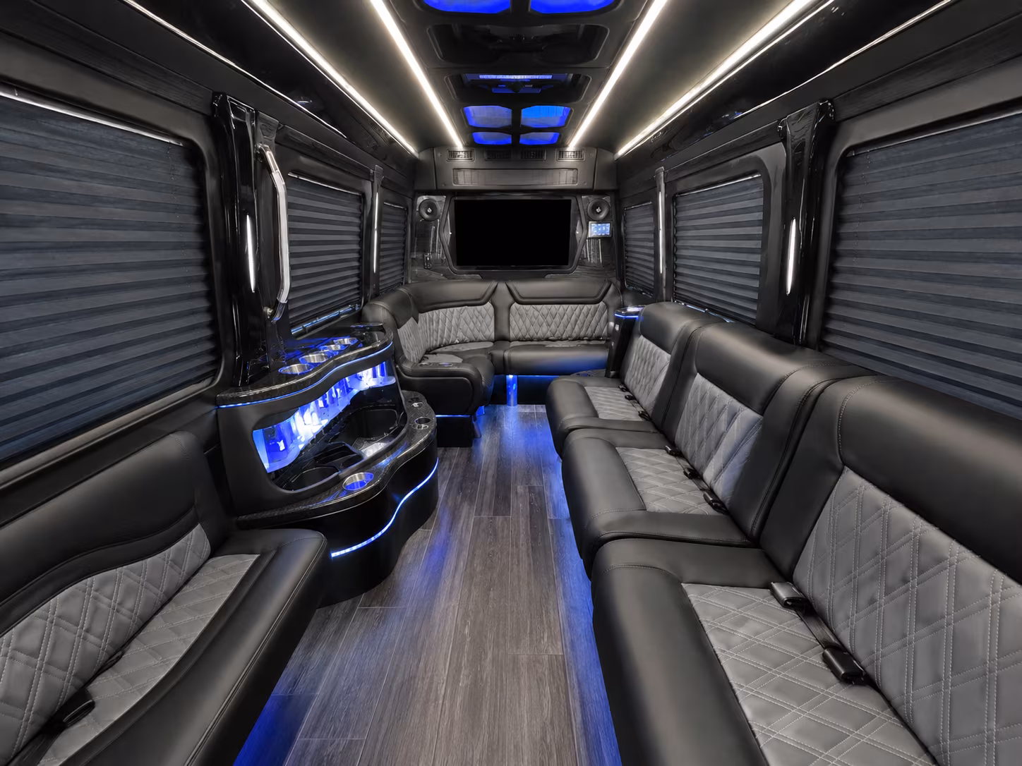 rather than renting five cars for the la run book one bus