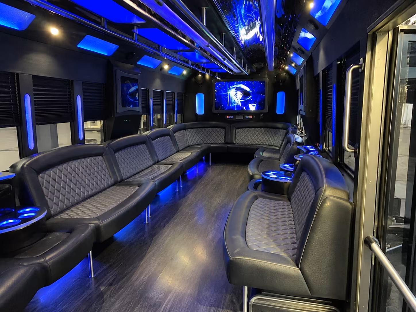 walnut creek 28 passenger party bus interior