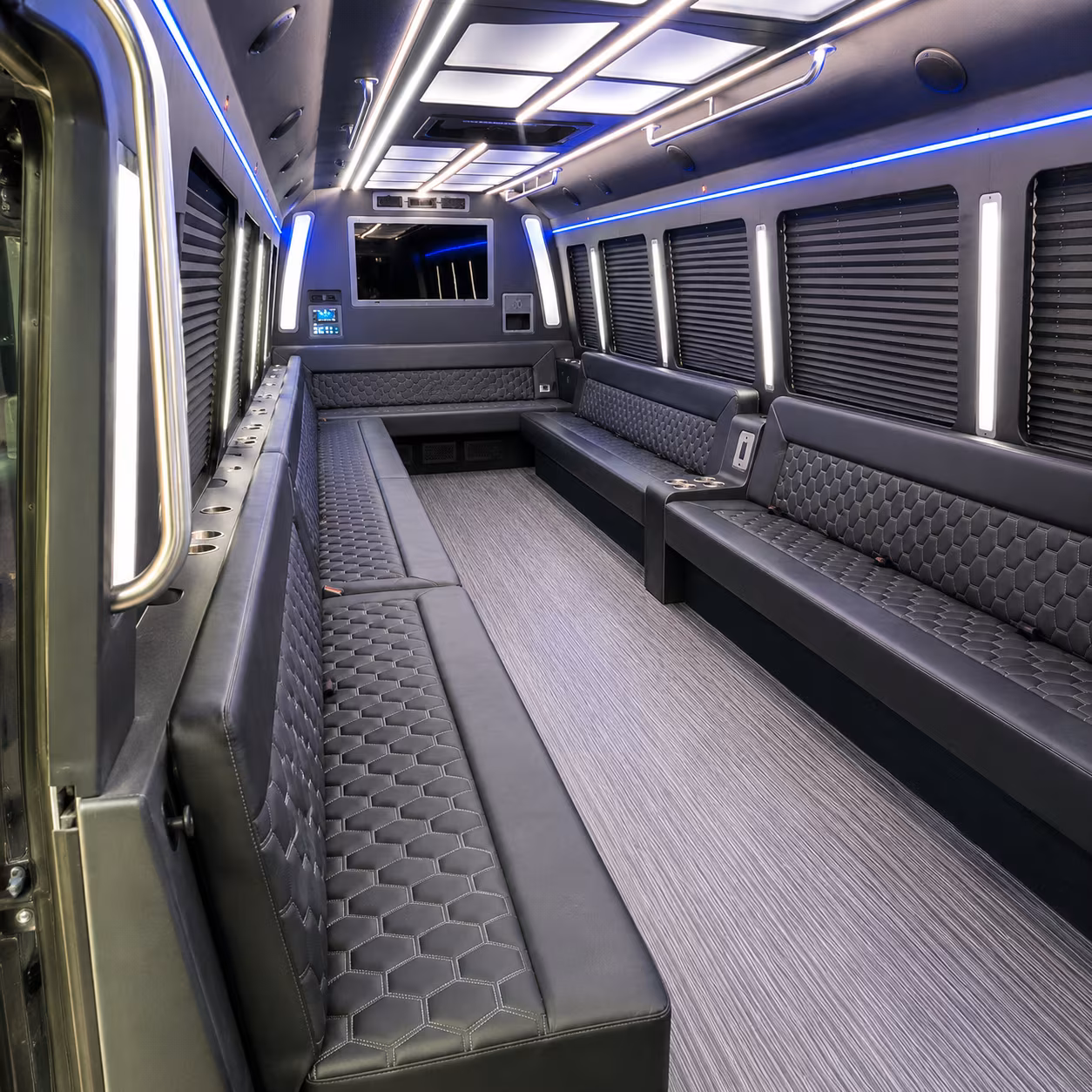 walnut creek 40 passenger party bus interior